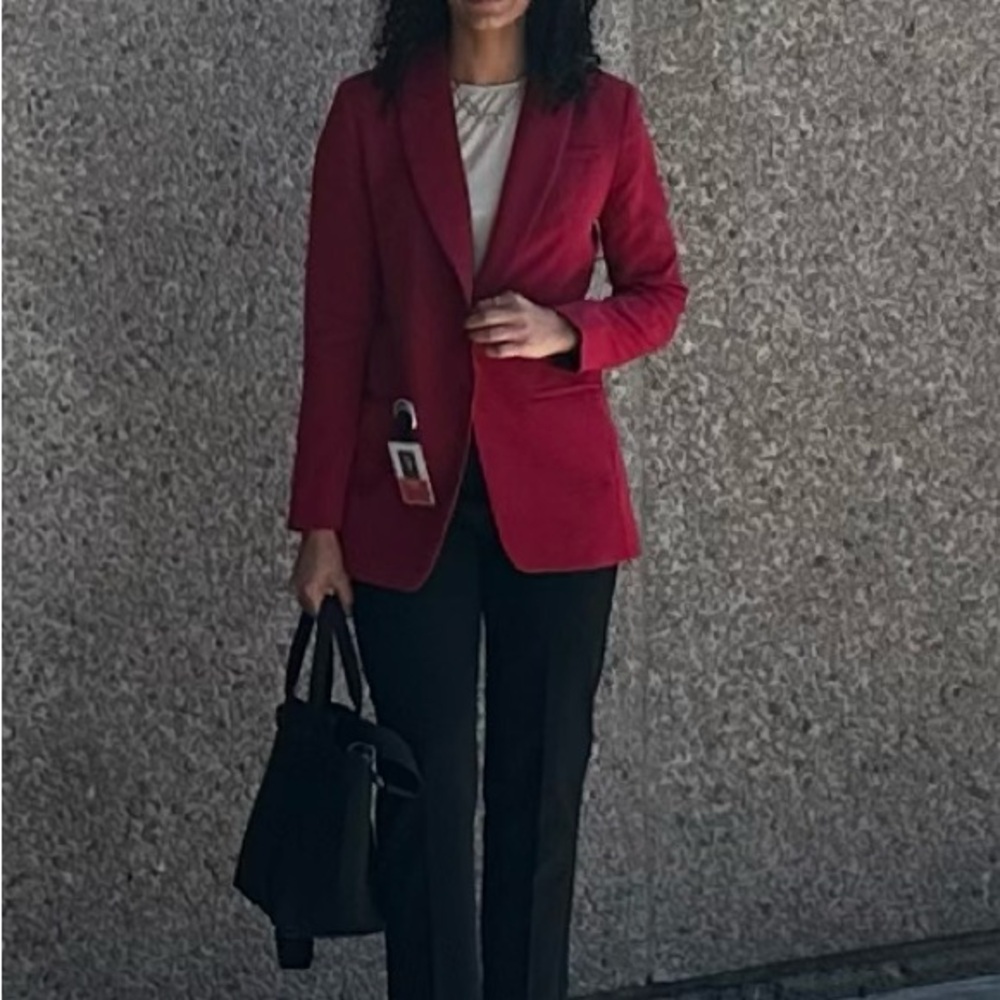 Express One Button Blazer- Red- Only Worn Once! - image 1